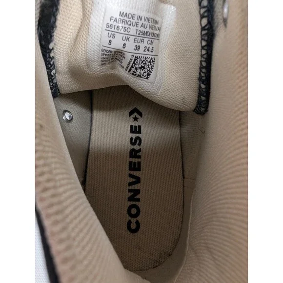 Converse Womens Chuck Taylor Hi Top Platform Leather Sneakers Sz 8 - Picture 8 of 9